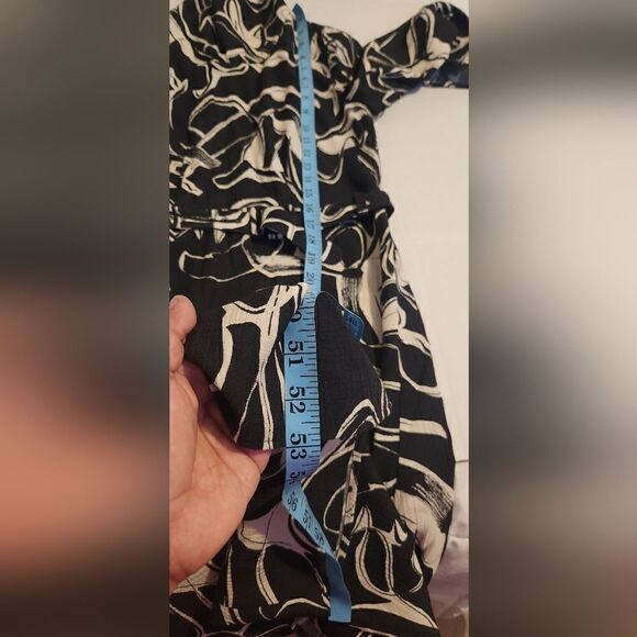 & Other Stories Abstract Print Belted Long Sleeve Midi Dress Size Small - Picture 10 of 14